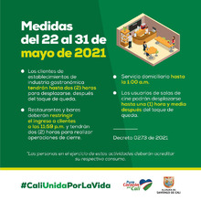 Alerta roja, toque de queda por la vida nocturno y ley seca en Cali