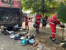 El servicio de aseo se ha restablecido en un 98%, pero la Emergencia Sanitaria contin&uacute;a