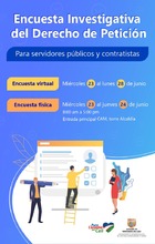 Observatorio para la Vigilancia de la Conducta Oficial realiza encuesta sobre Derecho de Petici&oacute;n