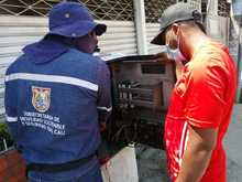 Movilidad trabaja en reposici&oacute;n del cableado de red semaf&oacute;rica