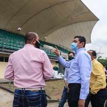 Mediante p&oacute;liza del Distrito fue reparada la lona del Patin&oacute;dromo Mundialista 