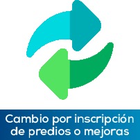 Cambio por inscripci&oacute;n de predios o mejoras