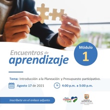 Progr&aacute;mese y participe en los encuentros  de planeaci&oacute;n y presupuestos participativos