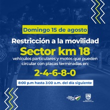 Restricci&oacute;n a la movilidad en el kil&oacute;metro 18 cambi&oacute; de horario