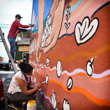 El Ecobarrio San Antonio se pinta con los colores de Graficalia