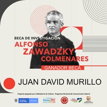 Juan David Murillo fue el ganador de la beca de investigaci&oacute;n fondo documental &ldquo;Alfonso Zawadzky Colmenares&rdquo;