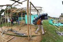Se cumplen tres jornadas de desalojo en el Jarill&oacute;n del r&iacute;o Cauca