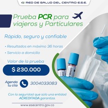 ESE Centro realiza pruebas covid-19 PCR para particulares