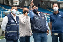 Alcalde Jorge Iv&aacute;n Ospina inspeccion&oacute; obras en los palcos del estadio Ol&iacute;mpico Pascual Guerrero