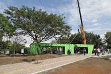 Se instal&oacute; la primera estaci&oacute;n de parada del MIO, en el tramo 2 de la Troncal Oriental