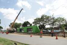 Se instal&oacute; la primera estaci&oacute;n de parada del MIO, en el tramo 2 de la Troncal Oriental