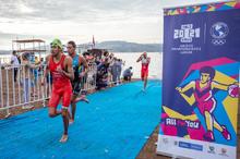 J&oacute;venes triatletas del continente tuvieron su primera prueba de cara a los Panamericanos Junior