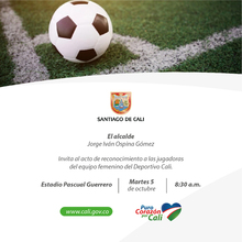 Invitaci&oacute;n para periodistas: Este martes se condecoran las jugadoras del Deportivo Cali