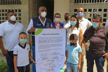 Firmado compromiso para culminaci&oacute;n de las obras de la sede educativa Rep&uacute;blica del Per&uacute; 