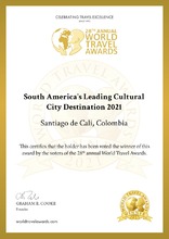 Cali gan&oacute; en los premios World Travel Awards como Ciudad Cultural L&iacute;der en Am&eacute;rica del Sur