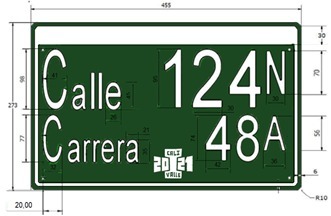 Placas de nomenclatura en homenaje a los I Juegos Panamericanos Junior Cali-Valle 2021