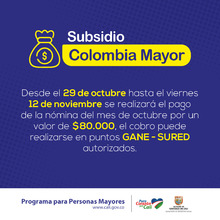 Persona mayor evite la suspensi&oacute;n del subsidio y reclame su pago de octubre