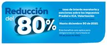 Reducci&oacute;n 80% en tasa de inter&eacute;s