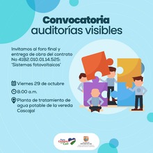 Convocatoria a Auditor&iacute;a Visible en Cascajal