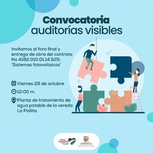 Convocatoria a Auditor&iacute;a Visible en La Pailita