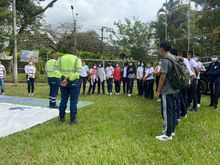 Estudiantes de la IEO La Buitrera recibieron capacitaci&oacute;n en normas de tr&aacute;nsito