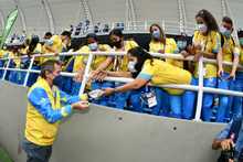 Con orgullo y su palabra, voluntarios de los I Juegos Panamericanos Junior Cali-Valle 2021 hicieron juramento