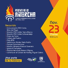 Movilidad acompa&ntilde;a recorrido y relevo de la antorcha previo a los Juegos Panamericanos Junior de Cali