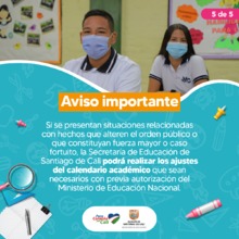 Calendario escolar de instituciones educativas oficiales para 2022