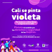 &iexcl;Cali se pinta violeta!