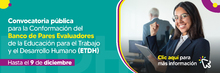Banner - Convocatoria conformaci&oacute;n del Banco de Pares Evaluadores para ETDH