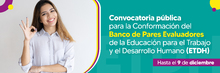 Banner - Convocatoria conformaci&oacute;n del Banco de Pares Evaluadores para ETDH