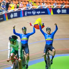 Lluvia de oros para Colombia en ciclismo de pista y r&eacute;cord en los Panamericanos Junior