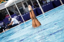 Valentina y Santiago, la pareja mixta colombiana de nado sincronizado de los Panamericanos