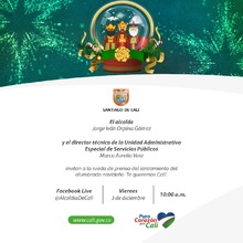 Rueda de prensa lanzamiento alumbrado navide&ntilde;o "Te Queremos Cali"