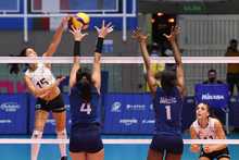 Un partido de voleibol con las mejores barras locales y extranjeras de los Panamericanos Junior