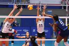 Un partido de voleibol con las mejores barras locales y extranjeras de los Panamericanos Junior