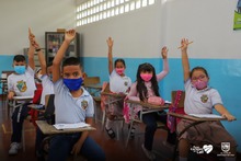 Felices volvieron a clases en presencialidad plena, los estudiantes del sector oficial 