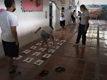 Estudiantes de pr&aacute;cticas restaurativas presentes en la Feria Cideca