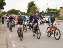 bicicleteada por la seguridad e integridad de las mujeres y ni&ntilde;as 