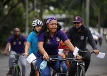 bicicleteada por la seguridad e integridad de las mujeres y ni&ntilde;as 