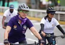 bicicleteada por la seguridad e integridad de las mujeres y ni&ntilde;as 