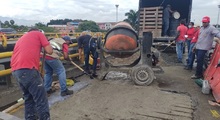 Reparan losa de concreto en puente vehicular de la carrera 8 con calle 70