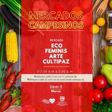 Progr&aacute;mese con los mercados campesinos en la Sultana del Valle y sus corregimientos 