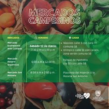 Progr&aacute;mese con los mercados campesinos en la Sultana del Valle y sus corregimientos 