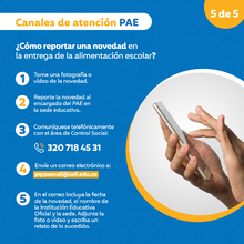 Infograf&iacute;a - Canales de atenci&oacute;n PAE