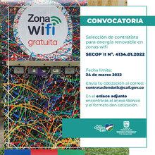 Convocatoria de selecci&oacute;n para contratista en energ&iacute;a renovable