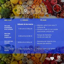 Este fin de semana compra saludable en los mercados campesinos de Cali y sus corregimientos
