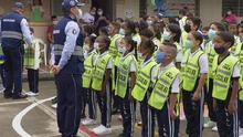 Movilidad grad&uacute;a a 50 ni&ntilde;os como patrulleritos escolares de la Instituci&oacute;n Educativa Bartolome Loboguerrero. 