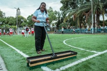 Alcald&iacute;a de Cali le cambi&oacute; la cara a cancha sint&eacute;tica del 7 de Agosto