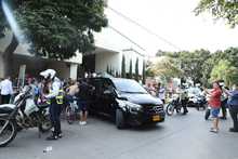 Agentes de tr&aacute;nsito acompa&ntilde;aron la caravana de Freddy Rinc&oacute;n